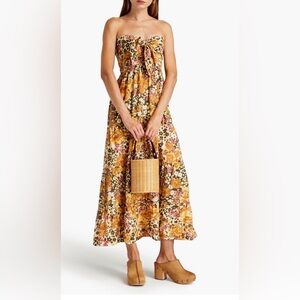 ba&sh Strapless Floral Dress “Dalid”